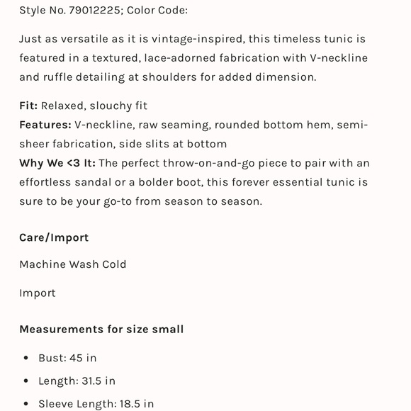 Free People Candy Shop Tunic Brown Lace Blouse Small - Picture 5 of 15